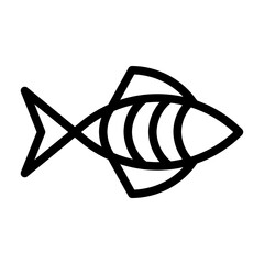 Fish Icon Line Style