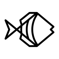 Fish Icon Line Style