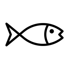 Fish Icon Line Style