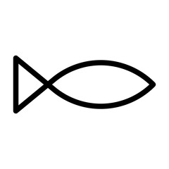 Fish Icon Line Style