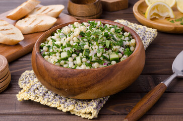 Couscous salad and vegetables