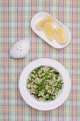Couscous salad and vegetables