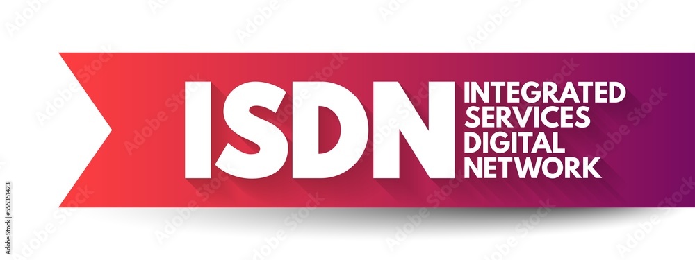Poster isdn integrated services digital network - set of communication standards for simultaneous digital t