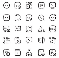 vector illustration, web design icon set, media icon set, user interface icon pack, line icon