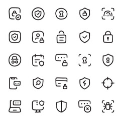 vector illustration, web design icon set, media icon set, user interface icon pack, line icon
