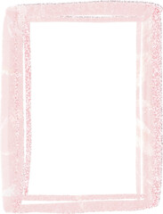 Vector Pink Pastel Frames with Copyspace, Rectangle frame, white background