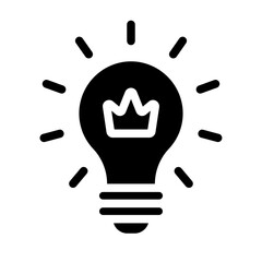 Idea Icon Glyph Style