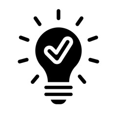 Obraz premium Idea Icon Glyph Style