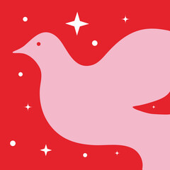 Bird card vector