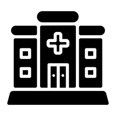 Obraz premium hospital glyph icon