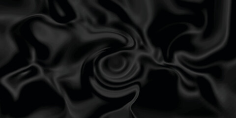 Black silk background . Black fabric background texture . abstract background luxury cloth or liquid wave or wavy folds of grunge silk texture material or smooth and soft luxurious cloth .
