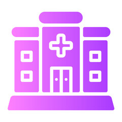 Fototapeta premium hospital gradient icon