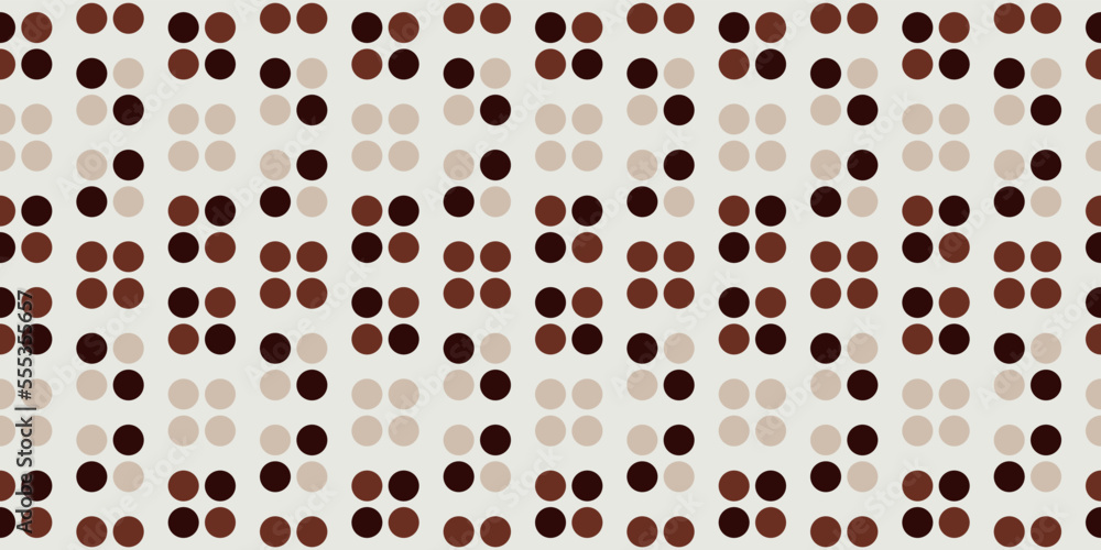 Aufkleber Coffee background circles. Seamless pattern for print and decor. Suitable for textiles and packaging, seamless prints. Seamless brown coffee wallpaper.