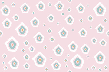 Fototapeta premium Cute floral seamless patterns vector design It is a pattern created by combining freehand. Create beautiful fabric patterns. Design for print. Using in the.
