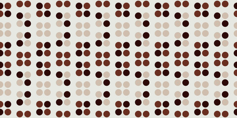 Coffee background circles. Seamless pattern for print and decor. Suitable for textiles and packaging, seamless prints. Seamless brown coffee wallpaper.