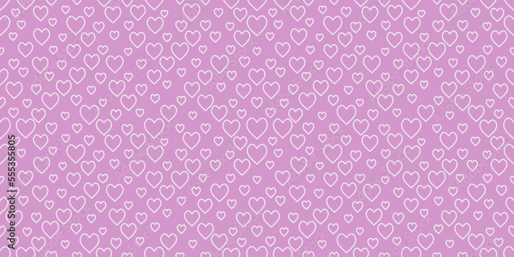 Poster pink background with hearts. seamless pattern for print and decor. suitable for textiles and packagi