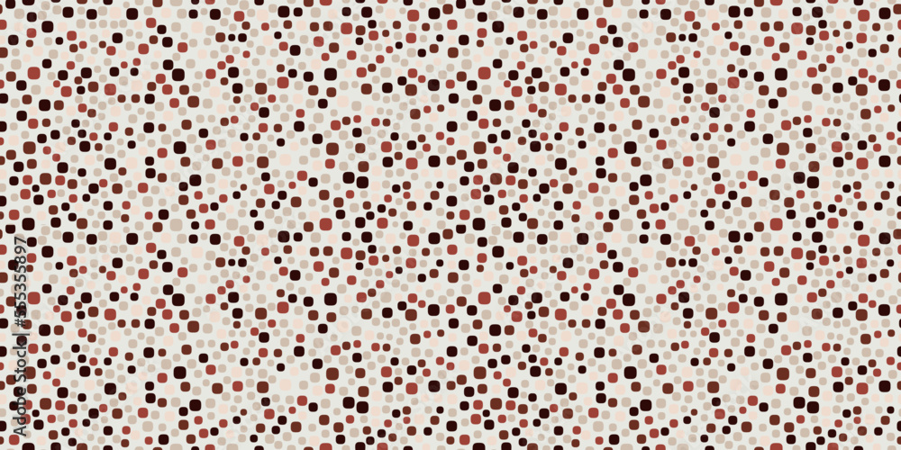 Poster Coffee background with mosaic brown cubes. Seamless pattern for print and decor. Suitable for textiles and packaging, seamless prints.