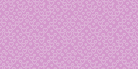 Pink background with hearts. Seamless pattern for print and decor. Suitable for textiles and packaging, seamless prints.