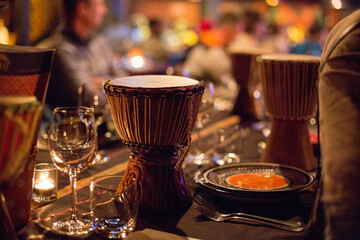 a tom-tom drum in a musical restaurant. South Africa