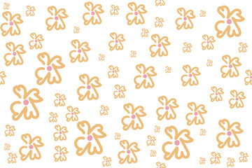 Romantic floral seamless patterns vector illustration design It is a pattern created by combining freehand. Create beautiful fabric patterns. Design for print. Using in the.