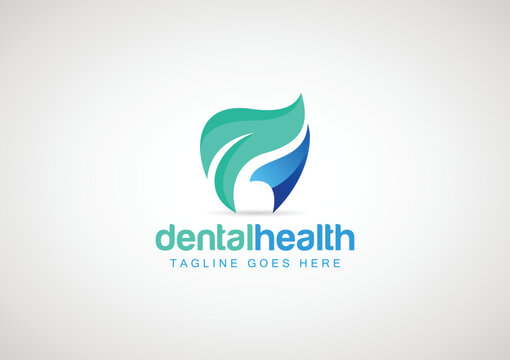 Dental clinic logo tooth abstract design vector template. Dentist stomatology medical doctor logotype concept icon.