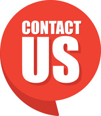 Contact us comic speech bubble in pop art style. Comic speech. Dialog window. Yellow banner for sale.