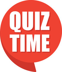 Quiz time comic speech bubble in pop art style. Comic speech. Dialog window. Yellow banner for sale.