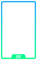 Portrait frame for live streaming video or editing video. Vertical frame for live streaming on social media.
