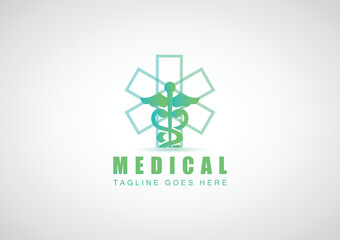 Health medical logo template vector illustration design.
