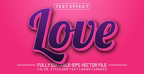 Editable Love text style effect - Love text style theme