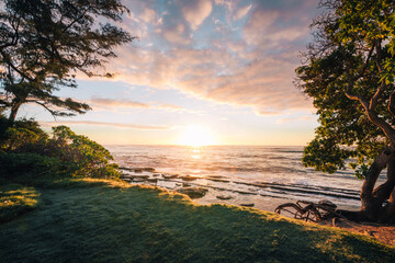 Sunrise in Kauai Island, Hawaii, USA - 555358467