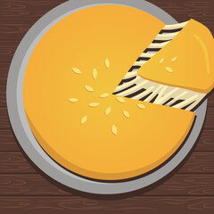 kunafa flat style illustration vector design