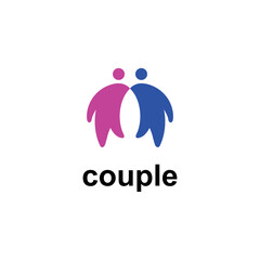 people for couple, date and family logo