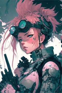 4K resolution or higher, hyperwave cover art, anime character design. Generative AI Technology