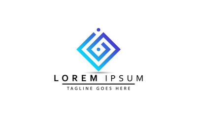 Obraz premium trendy abstract, vibrant and Blue gradient icon, element