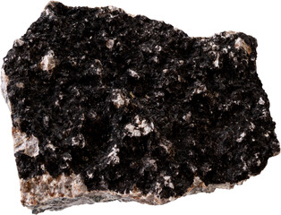 Granite sample. Igneous rock specimen. Weathered surface.