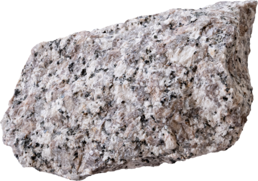 Granite sample. Igneous rock specimen.	