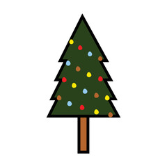 Christmas tree vector art graphics
