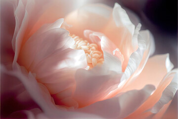Beautiful delicate blooming peony petals background, aesthetic, macro, closeup, bridal, wedding, floral 