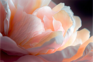 Beautiful delicate blooming peony petals background, aesthetic, macro, closeup, bridal, wedding, floral 