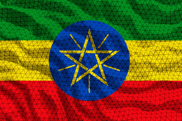 National flag  of Ethiopia. Background  with flag  of Ethiopia