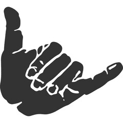 Hang Loose Vintage Illustration Vector