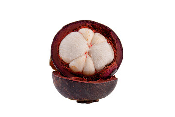 mangosteen fruit isolated on transparent background