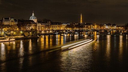 Paris by night, France - obrazy, fototapety, plakaty