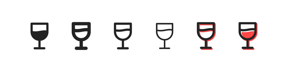Alcohol icon. Wine time, cognac, champagne, spirits, new year, holiday, birthday. Celebration concept. Vector line icon for Business and Advertising