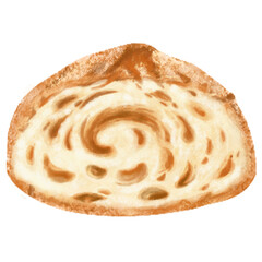 sourdough bread pourous illustration