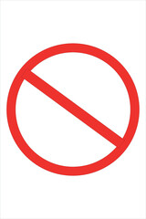 a symbol prohibition sign red circle with a stripe