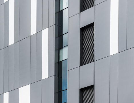 modern office building aluminium composite panel facade cladding building  