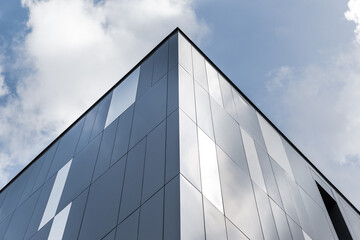 Fototapeta na wymiar modern office building aluminium composite panel facade cladding building 