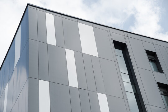 modern office building aluminium composite panel facade cladding building  